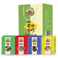 赣之村 山菌四珍480g(鹿茸菇、茶树菇、木耳、香菇)礼盒