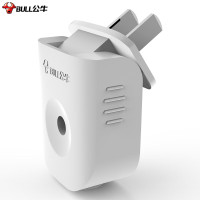 公牛 插头二脚插头电源旋转插头无线 GNT-10L6二脚10A插头