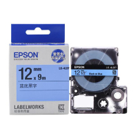 爱普生(EPSON)LK-4LBP 标签机色带 工业品标签打印耗材 12mm 蓝底黑字