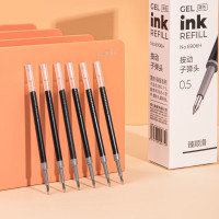 得力(deli)[顺滑之星]臻顺滑中性笔替芯0.5mm S01/S08/1008/K35适用 黑色20支/盒6906H