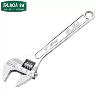 LAOA老A 活动扳手工业开口扳子带刻度活络扳手机修工具10英寸LA312110