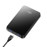爱国者 (aigo) 4TB USB3.0 移动硬盘 HD809 黑色 稳定高速传输 简约设计 睿智之美 商务便携