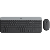 罗技MK470无线键鼠套装轻薄款12个快捷按键10米覆盖商务办公设计师无线键盘鼠标套装台式笔记本电脑 黑色