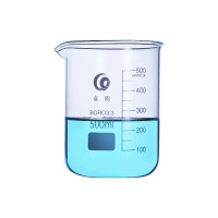 垒固 玻璃烧杯 高硼硅加厚带刻度耐高温低型烧杯 实验耗材实验器材 200ml(4个)