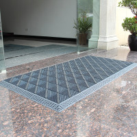 必拓办公商用户外室外地垫防滑垫卫全行镂空防水 宾至单刷灰底灰刷5.4*1.2米