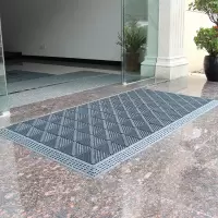 必拓办公商用户外室外地垫防滑垫卫全行镂空防水 宾至单刷灰底灰刷5.4*1.2米