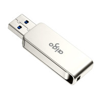 爱国者(aigo)U330 USB3.0 U盘 金属旋转系列 银色 快速传输 出色出众 128GB