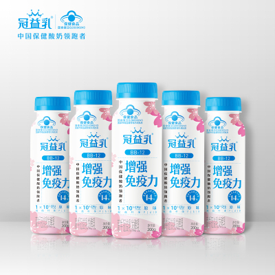 蒙牛冠益乳健字号瓶发酵乳酸奶200g*6瓶 甄选专业菌种BB-12调节肠道菌群