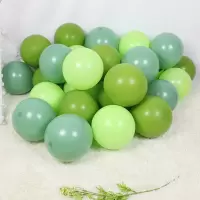 10寸加厚墨绿色果绿色森林系哑光圆形乳胶气球