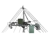 讯光SUPCOMM 12米杆50米馈线倒V短波三线式宽带天线天线主体250W 驻波比≤2.0 增益馈线地网