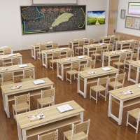 東業家具(DONGYEFURNITURE)书桌学习桌课桌椅双人培训学习桌椅组合一桌两椅1200*500*800mm