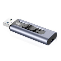 爱国者(aigo)U335 优盘 高速USB3.0 大容量金属迷你U盘 推拉伸缩商务学生优盘 64G