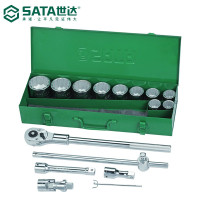 世达(SATA)15件套19MM系列12角套头组套工具汽修汽保工具组合套装09015