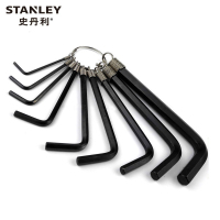 史丹利STANLEY 10件套公制链式内六角扳手1.5-10mm 套装梅花内6角内六方螺丝刀板手 可定制