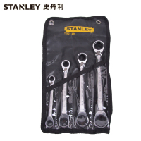 史丹利STANLEY 4件英制双梅花双向棘轮快扳套装 梅花开口棘轮工具汽修双头呆扳手 TK921-23C 企业定制