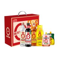 致美味·海天0添加(实惠装)调味品组合1500ml+1230g