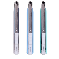 得力(deli) 小号铝合金护套美工刀 壁纸刀裁纸刀 马卡龙常规款 2086