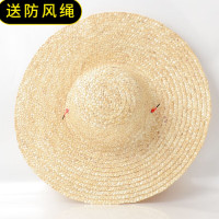 夏季农用草帽 大号农民草帽编织遮阳防晒工地帽子48cm