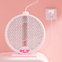 彩虹6106乖乖电蚊拍(二合一诱蚊折叠充电款)