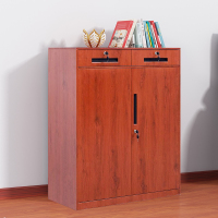 创世人 钢制木纹转印二斗下节文件柜 900*400*1090mm