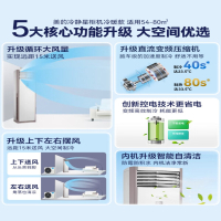 美的 中央空调5匹柜式空调 商用柜机冷暖变频新能效380V RFD-120LW/BSDN8Y-PA401(B3)A