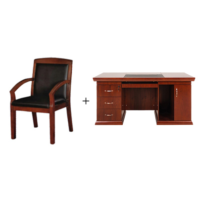 巴洛卡 油漆办公桌椅组合1.6米办公桌+办公椅*1单人位职员桌