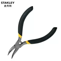史丹利(STANLEY)84-126-23 黑柄迷你弯嘴钳 剥线钳 平口小钳子 曲嘴钳 5英寸史丹利(STANLEY)8
