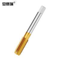 安赛瑞 22379 直槽机用丝锥 镀钛机用丝锥 机用丝攻 M3×0.5mm(5支装)