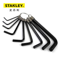 史丹利(STANLEY)69-230-23 10件套英制链式内六角扳手 维修工具 1/16-3/8英寸