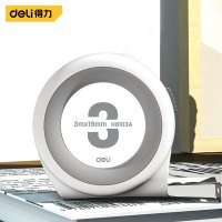得力(deli)居家系列3m塑壳钢卷尺盒尺伸缩尺拉尺木工尺钢尺测量工具