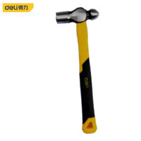 得力(deli)DL443015 纤维柄圆头锤 防滑锤子 榔头 铁锤 1.5lb