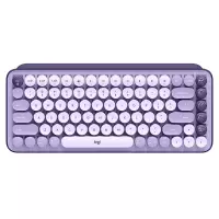 罗技(Logitech)POP KEYS 泡泡无线机械键盘 蓝牙键盘 游戏键盘TTC轴 自定义表情包按键-星暮紫