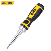 得力(deli)DL260016 16合一棘轮螺丝批 可换头防滑螺丝刀 改锥 起子