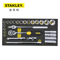 史丹利(STANLEY)90-046-23 EVA工具托组套-27件1/2英寸系列12角套头 棘轮扳手