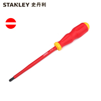 史丹利/STANLEY 绝缘一字螺丝批10.0x200mm 电工用起子改锥磁性耐高压起子螺丝刀 65-971-22