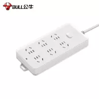 公牛(BULL) GN-705 10A 3米线 6位接线排 排插 白色 (计价单位:个)