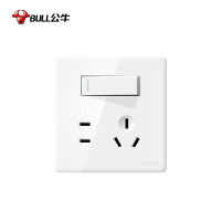 公牛 开关插座面板 86型G25白色一开双控五孔插座 二三极+双控开关插座 G25E334