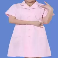 西服领粉色短袖 定制护士服