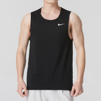 耐克NIKE背心男装新款健身跑步训练运动服时尚圆领透气休闲无袖T恤