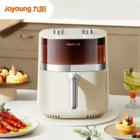 九阳(Joyoung)不用翻面空气炸锅 5.5L家用双旋钮可视窗口蒸汽嫩烤精准控时炸薯条机电炸锅KL55-V189A
