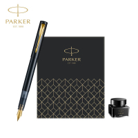 派克(PARKER)钢笔签字笔 男女生日礼物学生练字文具套装 威雅XL经典黑金夹墨水笔+迷你墨水礼盒(礼盒2色可选)