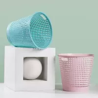 茶花 垃圾桶 大中号废纸篓办公室宿舍垃圾篓客厅卫生间厕所垃圾篓 小号 颜色随机