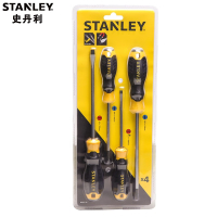史丹利(STANLEY)66-671-23 4件B系列胶柄一字十字螺丝批 电工起子 维修螺丝刀套装