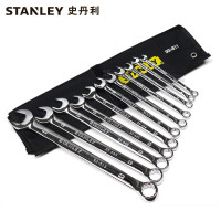 史丹利STANLEY 93-611-22 11件套公制精抛光两用长扳手 双头呆扳手汽修工具套装