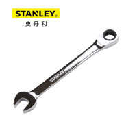 史丹利(STANLEY)89-914-1-22 公制精抛光棘开两用快扳 开口梅花扳手 双头呆扳手 14MM