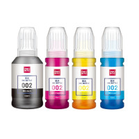 得力(deli) 适用爱普生002墨水 T03X1 L4158 L4168 6168 L6178 L6198 T03X4-002喷墨打印机墨水套装