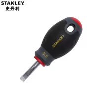 史丹利(STANLEY)65-400-14 三色柄一字螺丝批 平口改锥螺丝刀 5.5×30MM