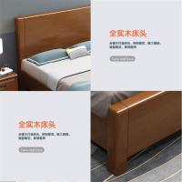 中伟(ZHONGWEI实木床单位宿舍床公寓床木质床经济型租房床1.2米高箱款含床垫
