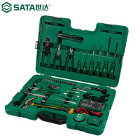 世达(SATA)61件电讯维修组套 电工万用表工具箱 09536