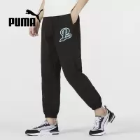彪马(PUMA)彪马男裤夏季运动休闲裤训练宽松透气针织长裤束脚裤 539269-01